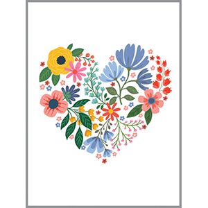 Gift Enclosures - Floral Heart