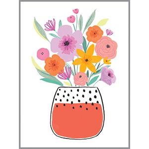 Gift Enclosures - Dotty Flower Vase