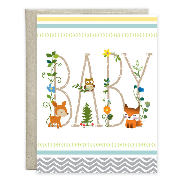 Baby Card - Woodland Baby