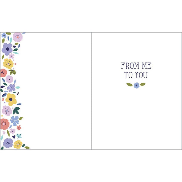 Thinking of You card - Sweet Purple Flowers