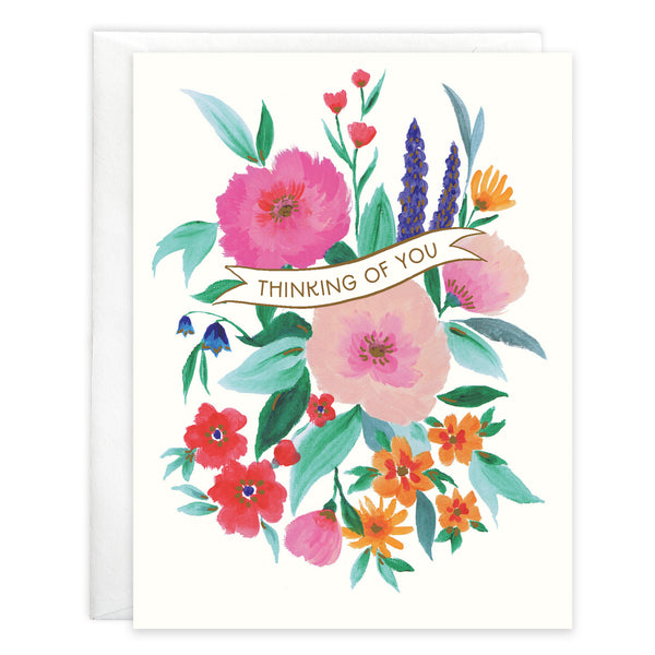 Thinking of You card - Flower Bunch
