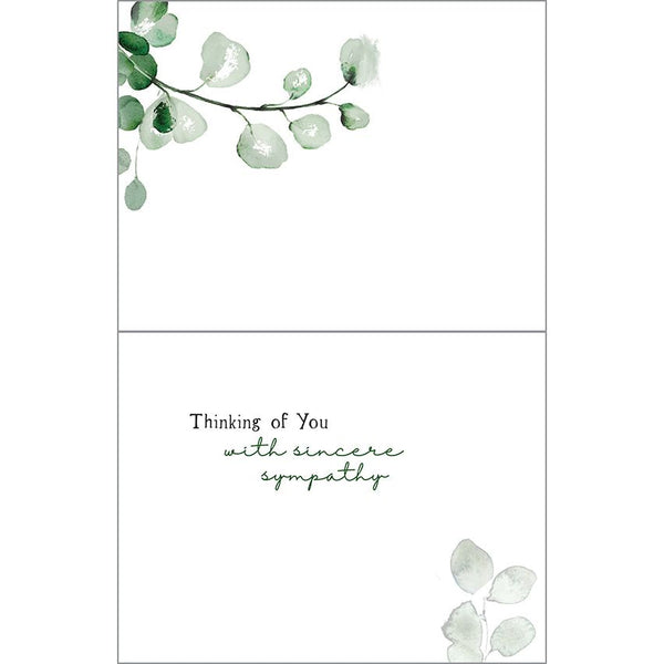 Sympathy card  - He Eucalyptus, Gina B Designs