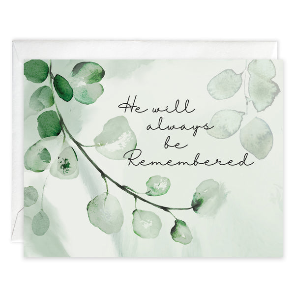 Sympathy card  - He Eucalyptus