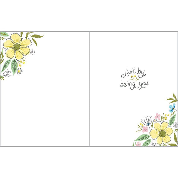 Thinking of You card - Yellow Happy Flowers, Gina B Designs