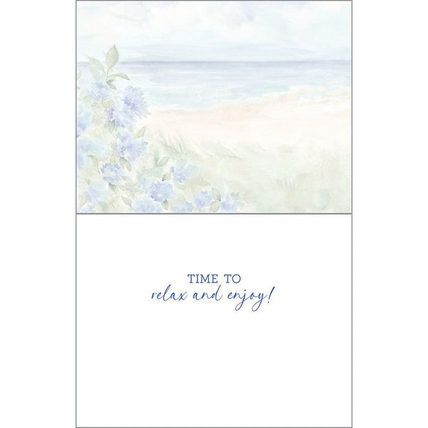 Retirement Card - Adirondack Chair and Flowers, Gina B Designs