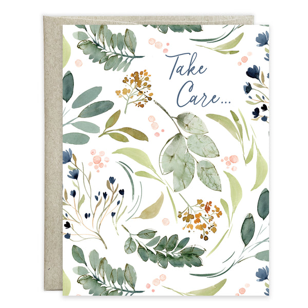 Thinking of You card - Spring Greens