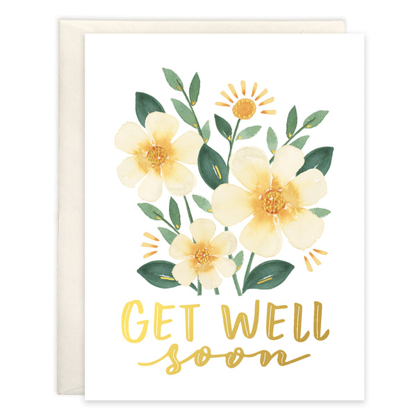 Get Well card  - Sunny Flowers
