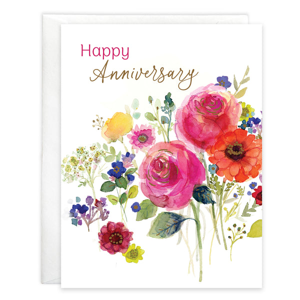 Anniversary card - Celebrate Flowers