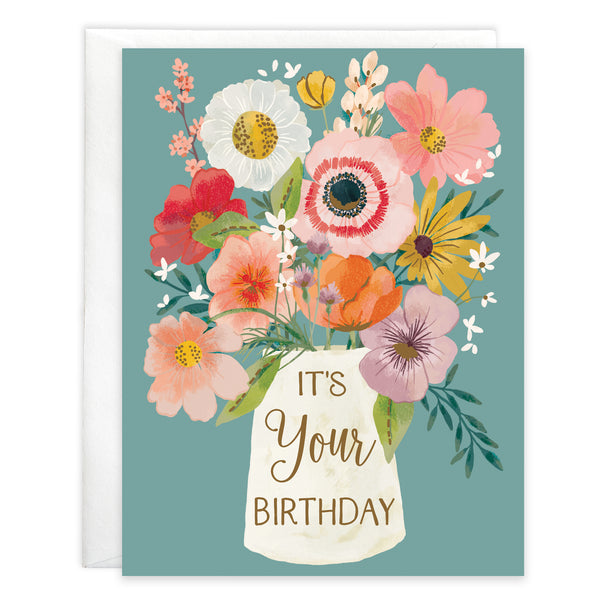 Birthday card  - Flower Vase