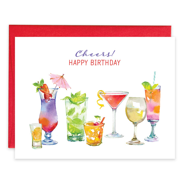 Birthday card  - Tropical Drinks