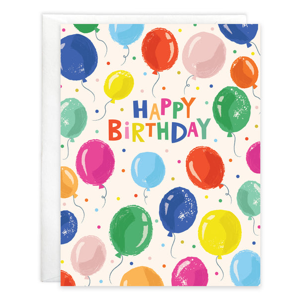 Birthday card  - Floating Balloons
