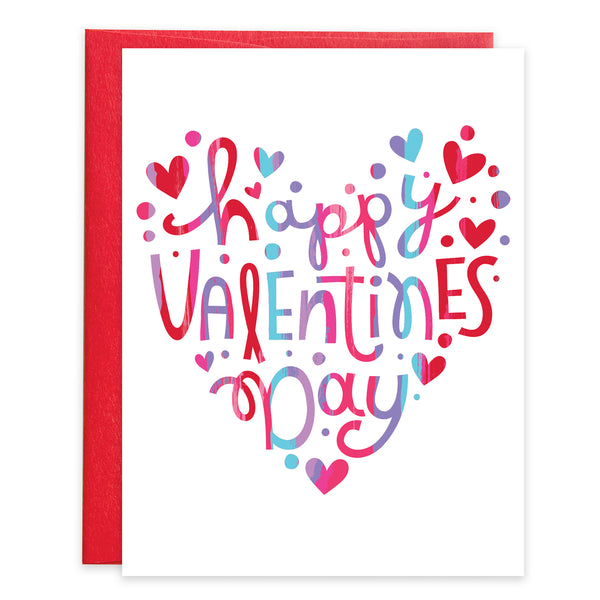 Valentine card - Happy Hearts
