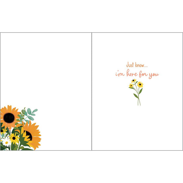 Thinking of You card  - Sunflower Vase