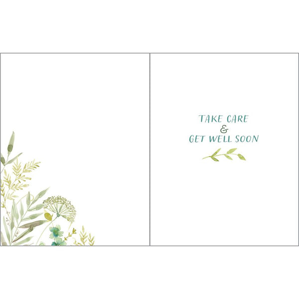 Get Well card  - Relaxing Greens