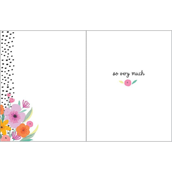 Thank You card  - Dotty Flower Vase
