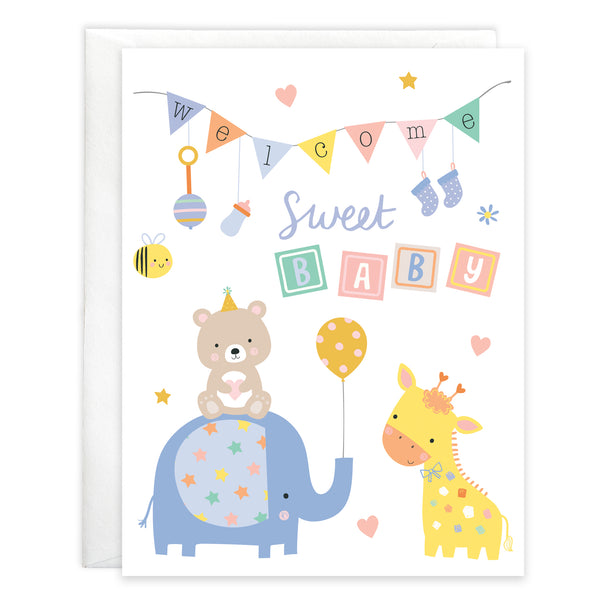 Baby card  - Welcome Baby Friends