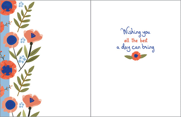 Birthday card  - Poppies & Berries