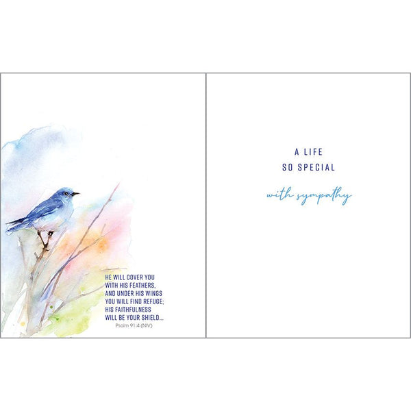 {with scripture} Sympathy Card - Blue Bird/Branch, Gina B Designs