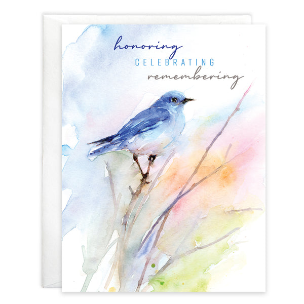 {with scripture} Sympathy Card - Blue Bird/Branch