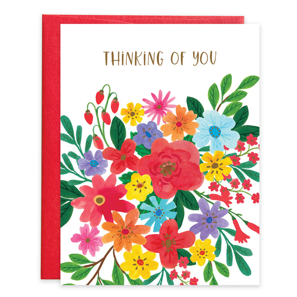 {with scripture} Thinking of You card - Bright Petals