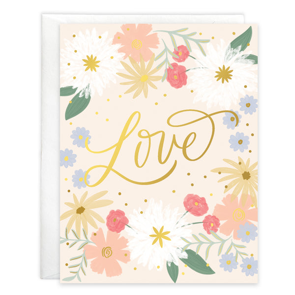 {with scripture} Wedding card - Soft Love Flowers