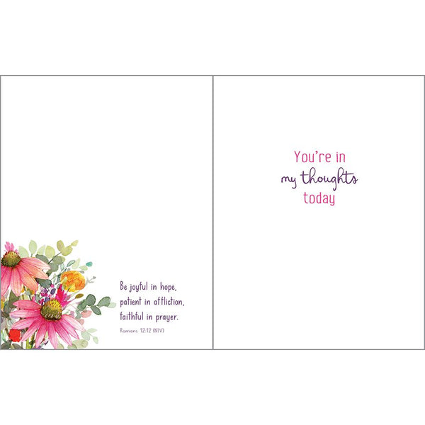 {with scripture} Thinking of You card - Coneflowers