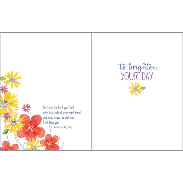 {with scripture} Get Well Card - Cheerful Flowers