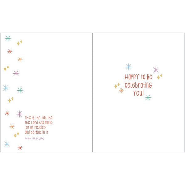 {with scripture} Birthday Card - Festive Cake Slice