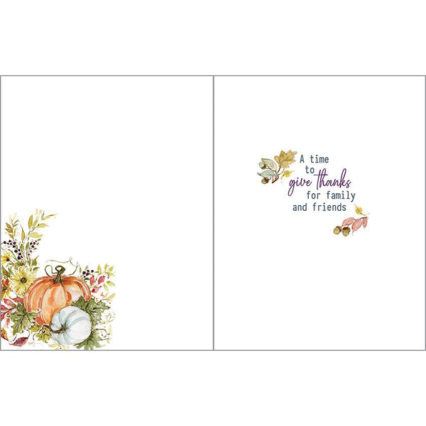 Thanksgiving card 3 pack - Pumpkin Botanical