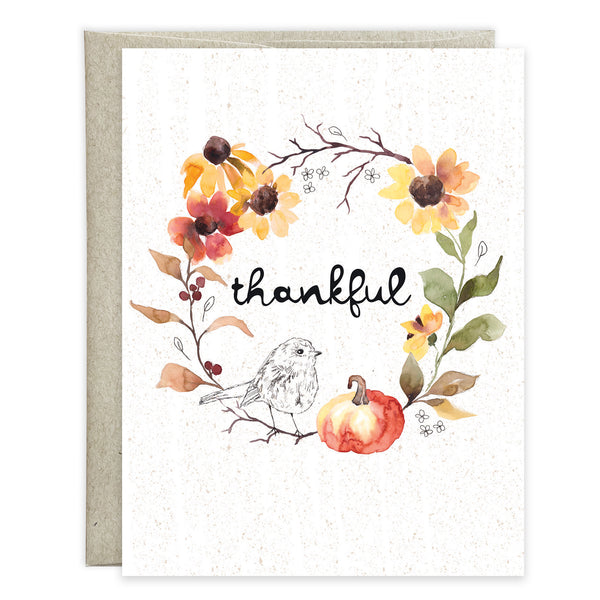 Thanksgiving card 3 pack - Autumn Wreath