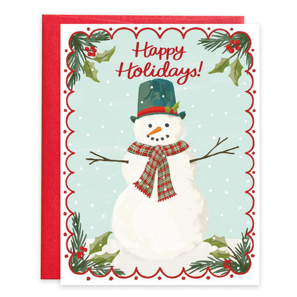 Christmas card - Holiday Snowman