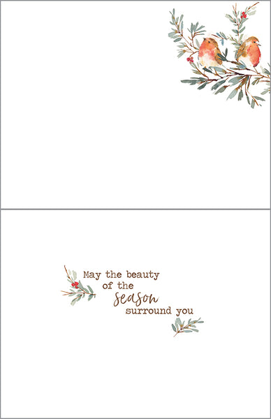Christmas card - Birds on Branch