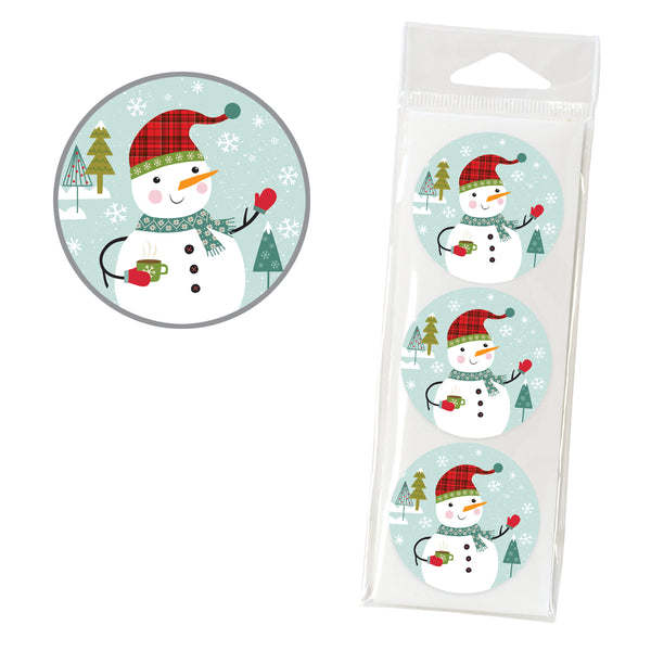 Holiday Envelope Seals - Cozy Snowman