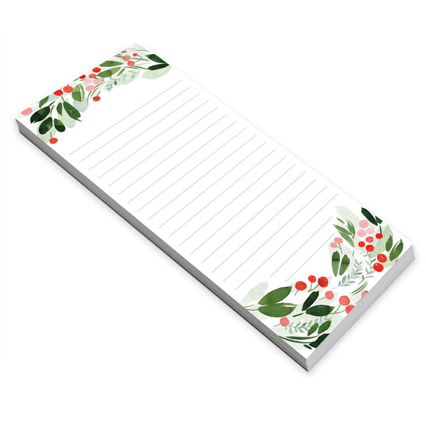Holiday List Pad - Christmas Botanical