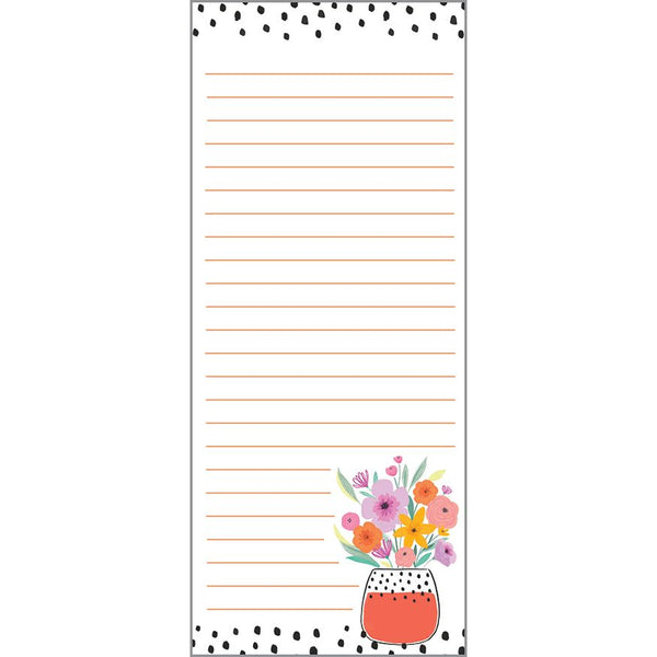 List Pad - Dotty Flower Vase