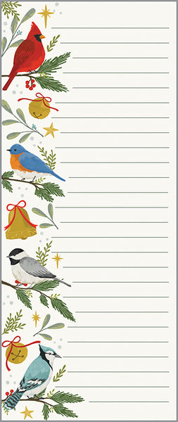 Holiday List Pad - Winter Birds