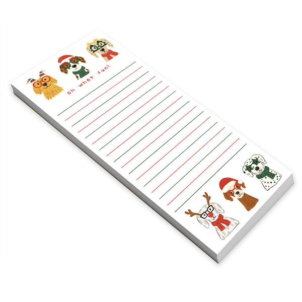 Holiday List Pad - Oh What Fun Dogs