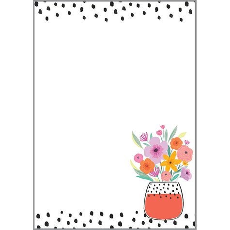 Memo Pad - Dotty Flower Vase