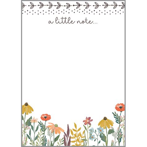 Memo Pad - Wildflower Stems