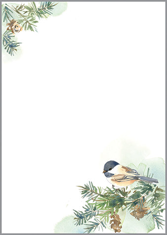 Holiday Memo Pad - Woodland Chickadee