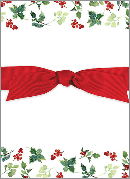 Holiday Chunky Bow Pad - Holiday Berries/Greens
