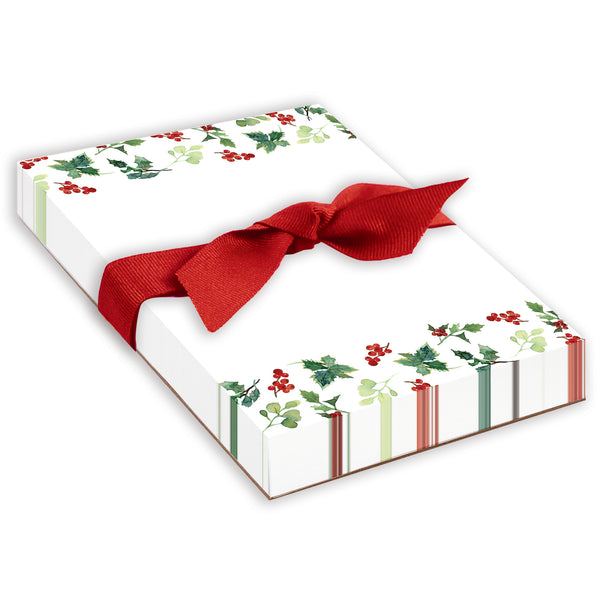 Holiday Chunky Bow Pad - Holiday Berries/Greens