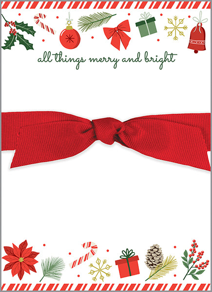 Holiday Chunky Bow Pad - Everything Christmas