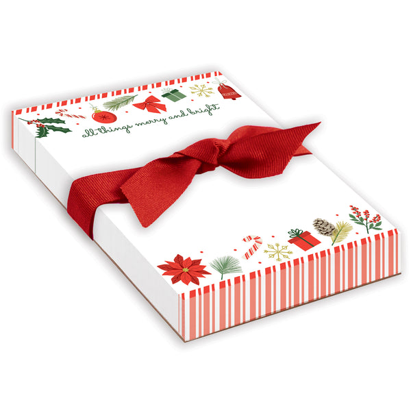 Holiday Chunky Bow Pad - Everything Christmas