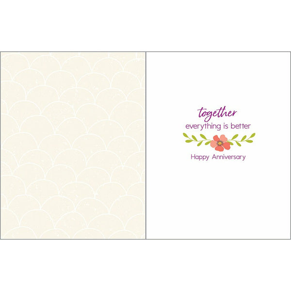Anniversary card - Vase of Lovely Flowers, Gina B Designs